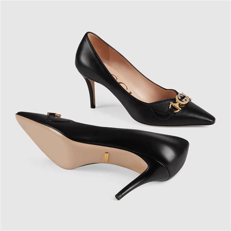 gucci zumi 75 pump|Gucci suede mid heel pump.